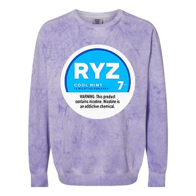 Ryz Zyn Blue Rizzberry To Rizz Packets Colorblast Crewneck Sweatshirt