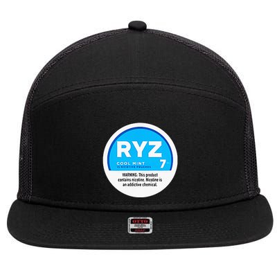 Ryz Zyn Blue Rizzberry To Rizz Packets 7 Panel Mesh Trucker Snapback Hat