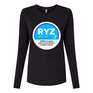 Ryz Zyn Blue Rizzberry To Rizz Packets Womens Cotton Relaxed Long Sleeve T-Shirt