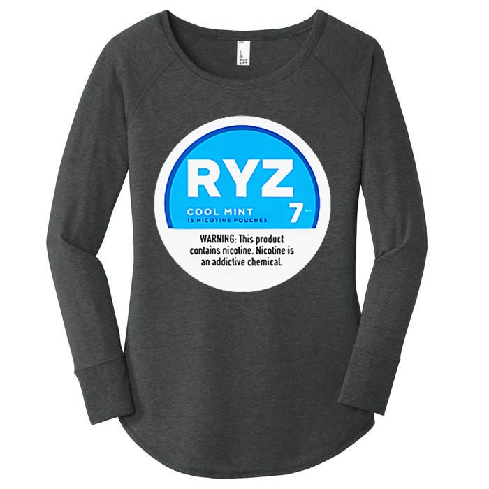 Ryz Zyn Blue Rizzberry To Rizz Packets Women's Perfect Tri Tunic Long Sleeve Shirt