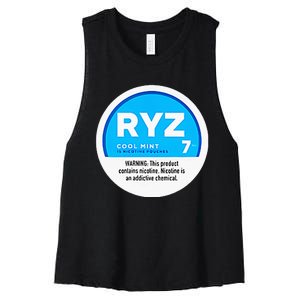 Ryz Zyn Blue Rizzberry To Rizz Packets Women's Racerback Cropped Tank