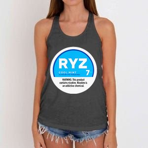 Ryz Zyn Blue Rizzberry To Rizz Packets Women's Knotted Racerback Tank