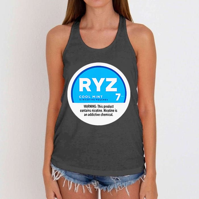 Ryz Zyn Blue Rizzberry To Rizz Packets Women's Knotted Racerback Tank