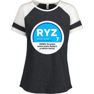 Ryz Zyn Blue Rizzberry To Rizz Packets Enza Ladies Jersey Colorblock Tee