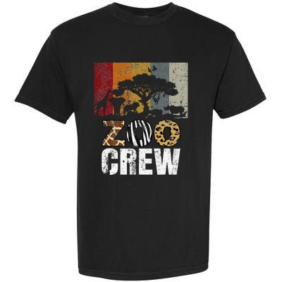 Retro Zoo Crew Safari Wildlife Family Zoo Day Trip Matching Garment-Dyed Heavyweight T-Shirt