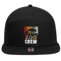 Retro Zoo Crew Safari Wildlife Family Zoo Day Trip Matching 7 Panel Mesh Trucker Snapback Hat
