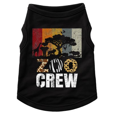Retro Zoo Crew Safari Wildlife Family Zoo Day Trip Matching Doggie Tank