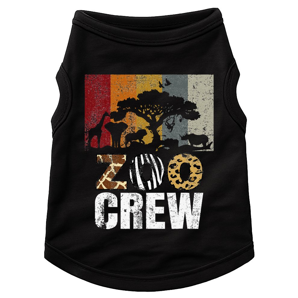 Retro Zoo Crew Safari Wildlife Family Zoo Day Trip Matching Doggie Tank