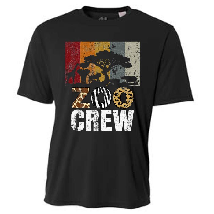 Retro Zoo Crew Safari Wildlife Family Zoo Day Trip Matching Cooling Performance Crew T-Shirt