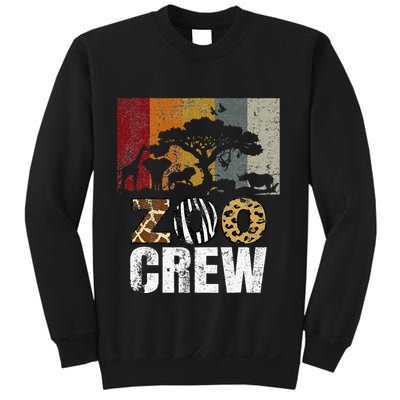 Retro Zoo Crew Safari Wildlife Family Zoo Day Trip Matching Sweatshirt