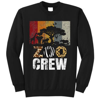 Retro Zoo Crew Safari Wildlife Family Zoo Day Trip Matching Sweatshirt