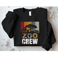 Retro Zoo Crew Safari Wildlife Family Zoo Day Trip Matching Sweatshirt