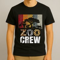 Retro Zoo Crew Safari Wildlife Family Zoo Day Trip Matching T-Shirt