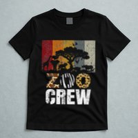 Retro Zoo Crew Safari Wildlife Family Zoo Day Trip Matching T-Shirt