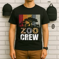 Retro Zoo Crew Safari Wildlife Family Zoo Day Trip Matching T-Shirt
