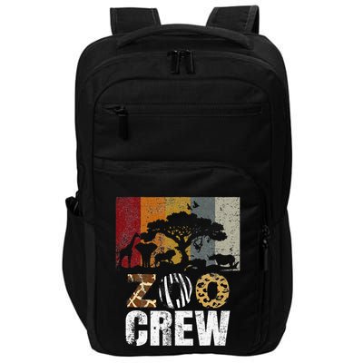 Retro Zoo Crew Safari Wildlife Family Zoo Day Trip Matching Impact Tech Backpack