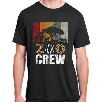 Retro Zoo Crew Safari Wildlife Family Zoo Day Trip Matching Adult ChromaSoft Performance T-Shirt