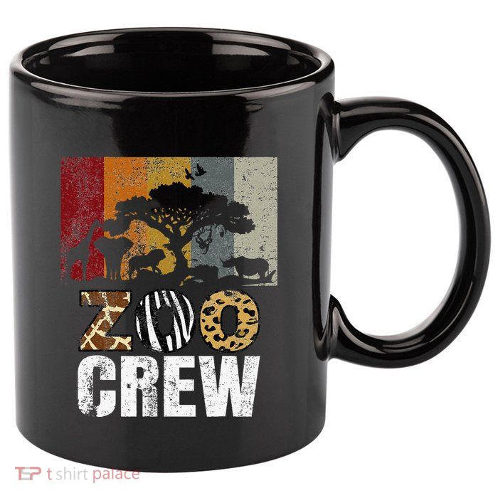 Retro Zoo Crew Safari Wildlife Family Zoo Day Trip Matching 11oz C Handle Ceramic Mug