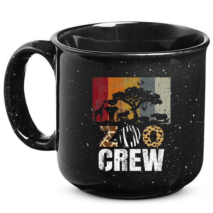 Retro Zoo Crew Safari Wildlife Family Zoo Day Trip Matching 15oz Campfire Ceramic Mug