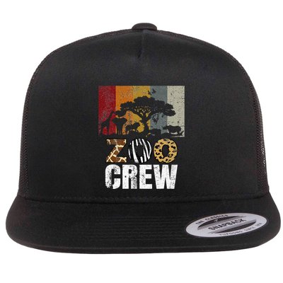 Retro Zoo Crew Safari Wildlife Family Zoo Day Trip Matching Flatbill Hat