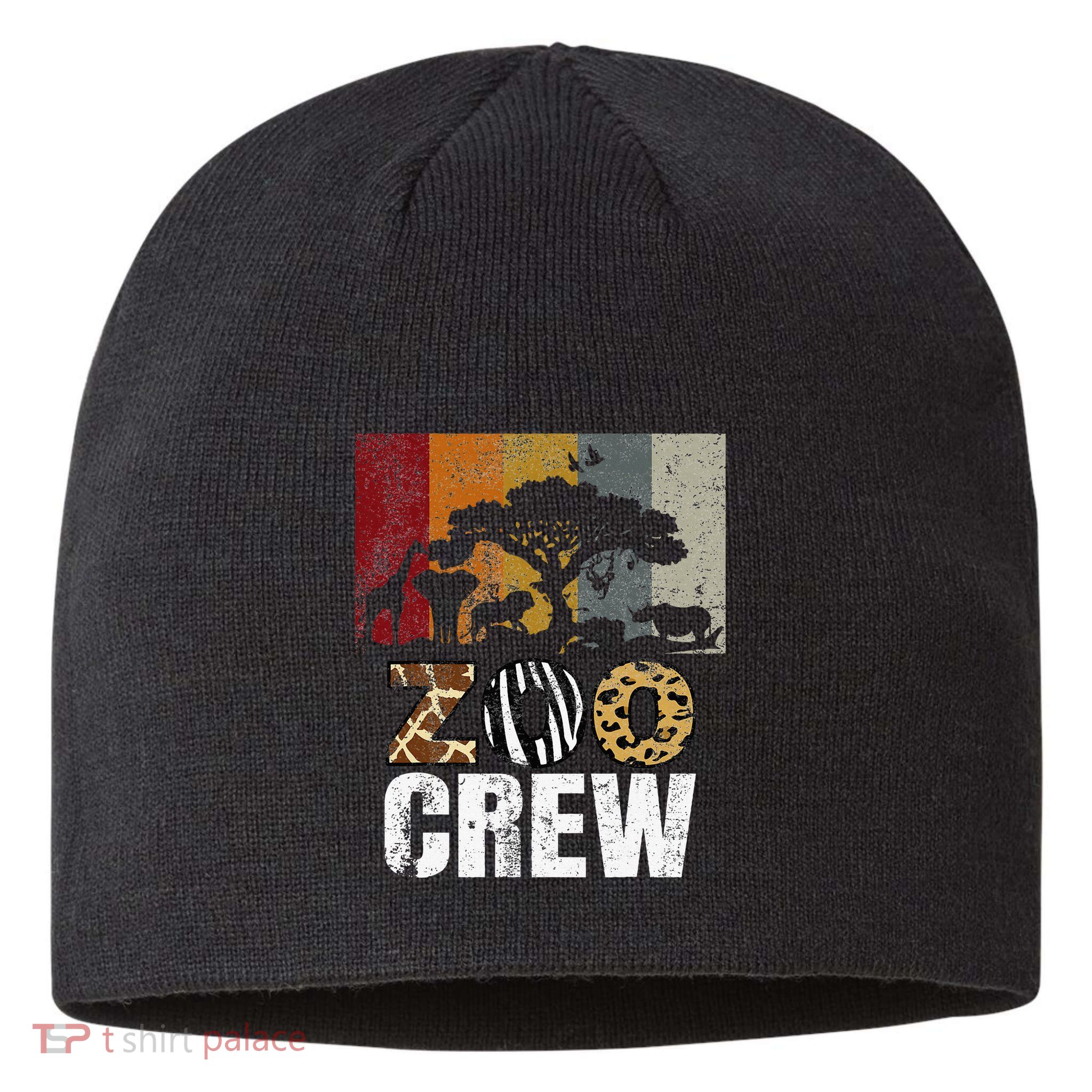 Retro Zoo Crew Safari Wildlife Family Zoo Day Trip Matching Sustainable Beanie