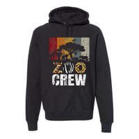 Retro Zoo Crew Safari Wildlife Family Zoo Day Trip Matching Premium Hoodie