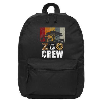 Retro Zoo Crew Safari Wildlife Family Zoo Day Trip Matching 16 in Basic Backpack
