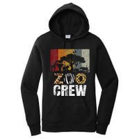 Retro Zoo Crew Safari Wildlife Family Zoo Day Trip Matching Women's Pullover Hoodie