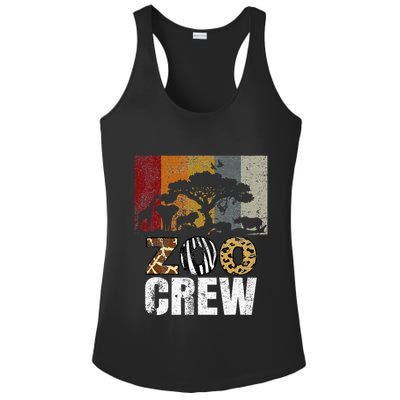 Retro Zoo Crew Safari Wildlife Family Zoo Day Trip Matching Ladies PosiCharge Competitor Racerback Tank