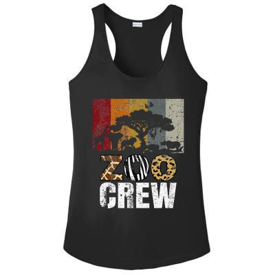 Retro Zoo Crew Safari Wildlife Family Zoo Day Trip Matching Ladies PosiCharge Competitor Racerback Tank