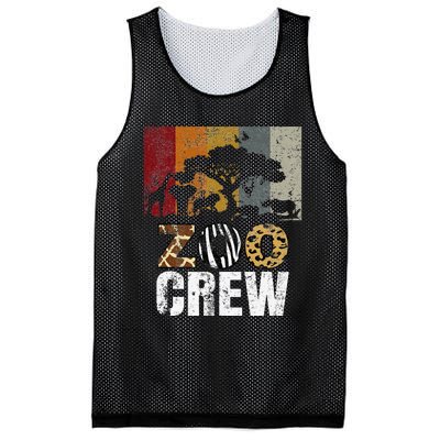 Retro Zoo Crew Safari Wildlife Family Zoo Day Trip Matching Mesh Reversible Basketball Jersey Tank