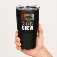 Retro Zoo Crew Safari Wildlife Family Zoo Day Trip Matching Tumbler