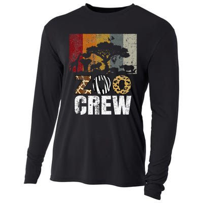 Retro Zoo Crew Safari Wildlife Family Zoo Day Trip Matching Cooling Performance Long Sleeve Crew