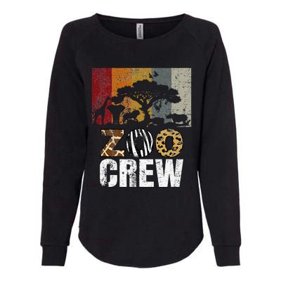 Retro Zoo Crew Safari Wildlife Family Zoo Day Trip Matching Womens California Wash Sweatshirt