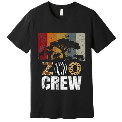 Retro Zoo Crew Safari Wildlife Family Zoo Day Trip Matching Premium T-Shirt
