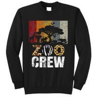 Retro Zoo Crew Safari Wildlife Family Zoo Day Trip Matching Tall Sweatshirt