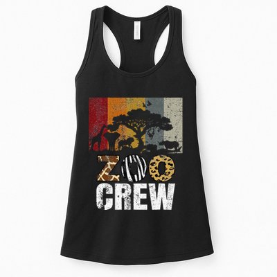 Retro Zoo Crew Safari Wildlife Family Zoo Day Trip Matching Womens Tank Top
