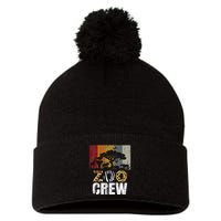 Retro Zoo Crew Safari Wildlife Family Zoo Day Trip Matching Pom Pom 12in Knit Beanie