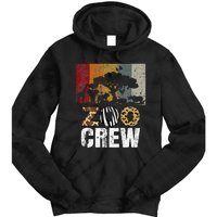 Retro Zoo Crew Safari Wildlife Family Zoo Day Trip Matching Tie Dye Hoodie