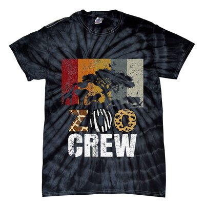 Retro Zoo Crew Safari Wildlife Family Zoo Day Trip Matching Tie-Dye T-Shirt