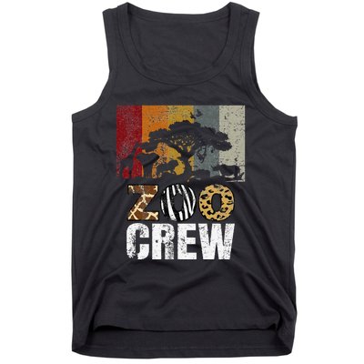 Retro Zoo Crew Safari Wildlife Family Zoo Day Trip Matching Tank Top