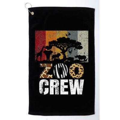 Retro Zoo Crew Safari Wildlife Family Zoo Day Trip Matching Golf Towel