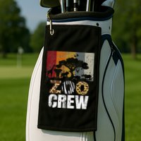 Retro Zoo Crew Safari Wildlife Family Zoo Day Trip Matching Golf Towel