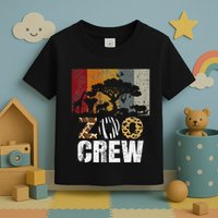 Retro Zoo Crew Safari Wildlife Family Zoo Day Trip Matching Toddler T-Shirt