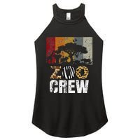 Retro Zoo Crew Safari Wildlife Family Zoo Day Trip Matching Women's Perfect Tri Rocker Tank