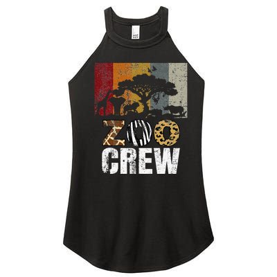 Retro Zoo Crew Safari Wildlife Family Zoo Day Trip Matching Women's Perfect Tri Rocker Tank