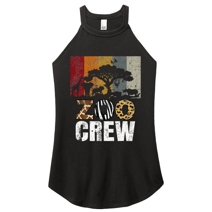 Retro Zoo Crew Safari Wildlife Family Zoo Day Trip Matching Women's Perfect Tri Rocker Tank