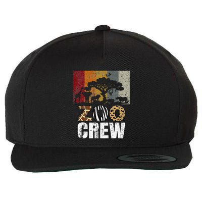 Retro Zoo Crew Safari Wildlife Family Zoo Day Trip Matching Wool Snapback Cap