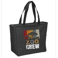 Retro Zoo Crew Safari Wildlife Family Zoo Day Trip Matching Zip Tote Bag