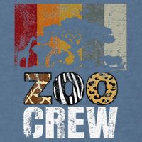 Retro Zoo Crew Safari Wildlife Family Zoo Day Trip Matching Garment-Dyed Sweatshirt